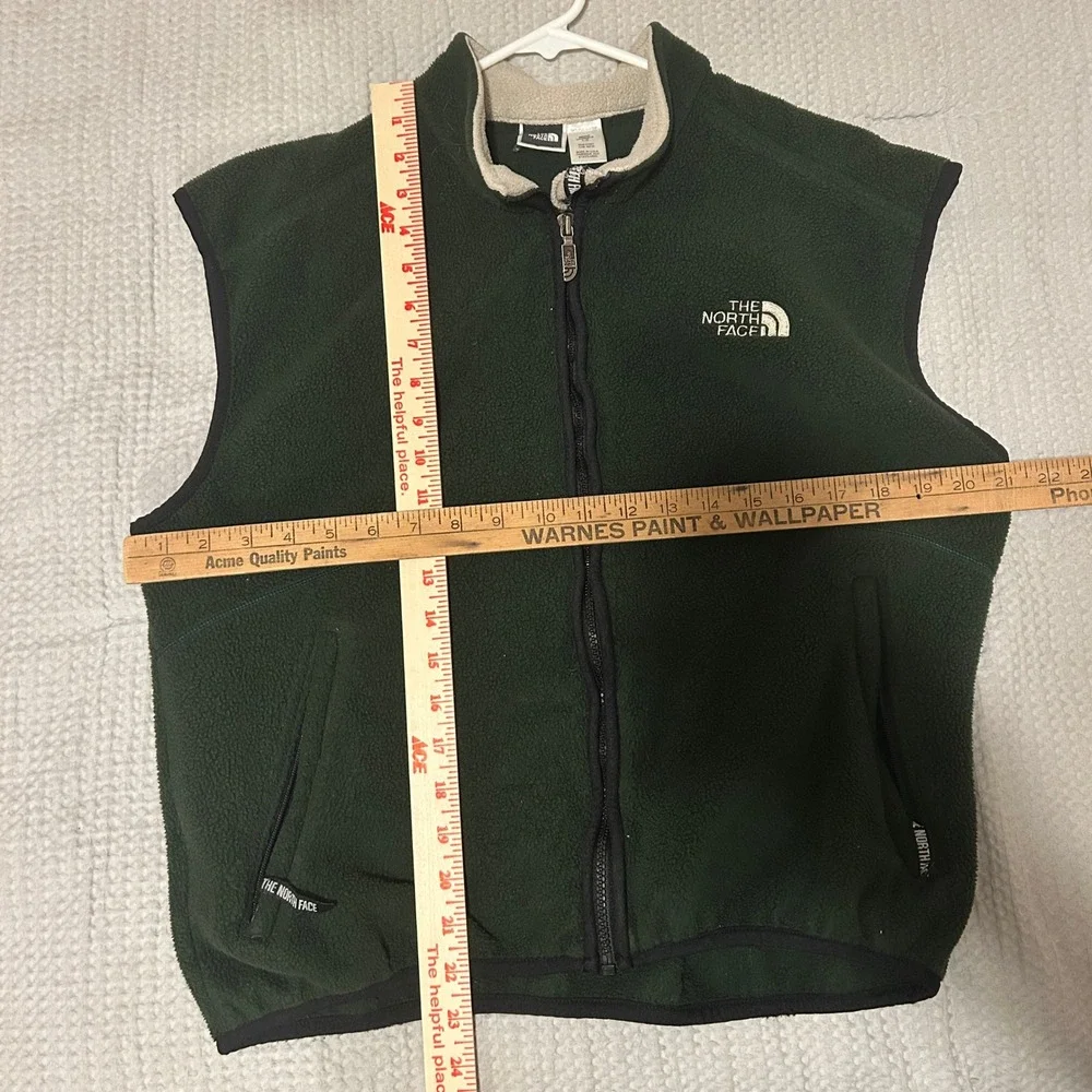 The North Face Fleece Vest Mens Large Green Vintage Made in USA Gorpcore Sherpa